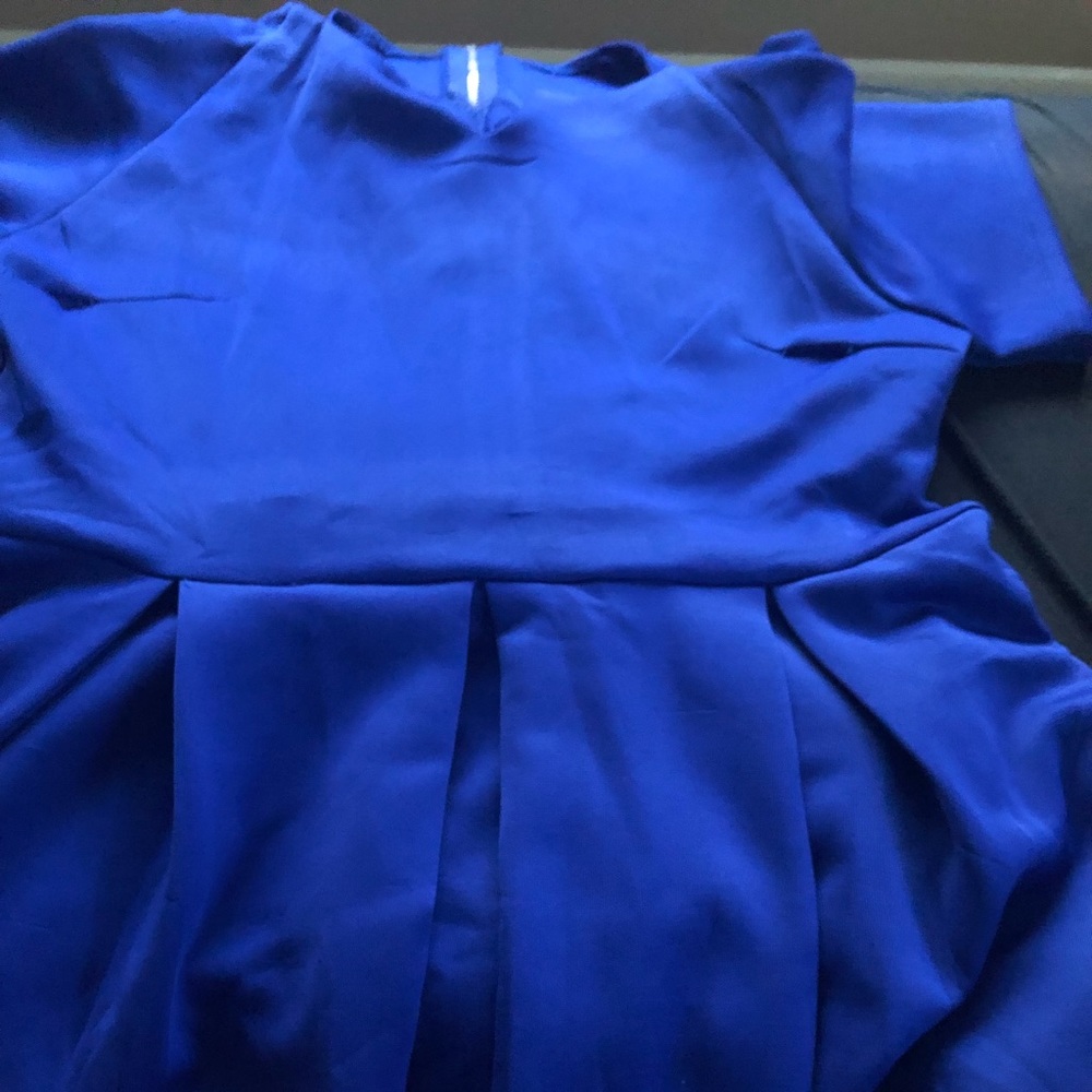 Royal blue knee length dress